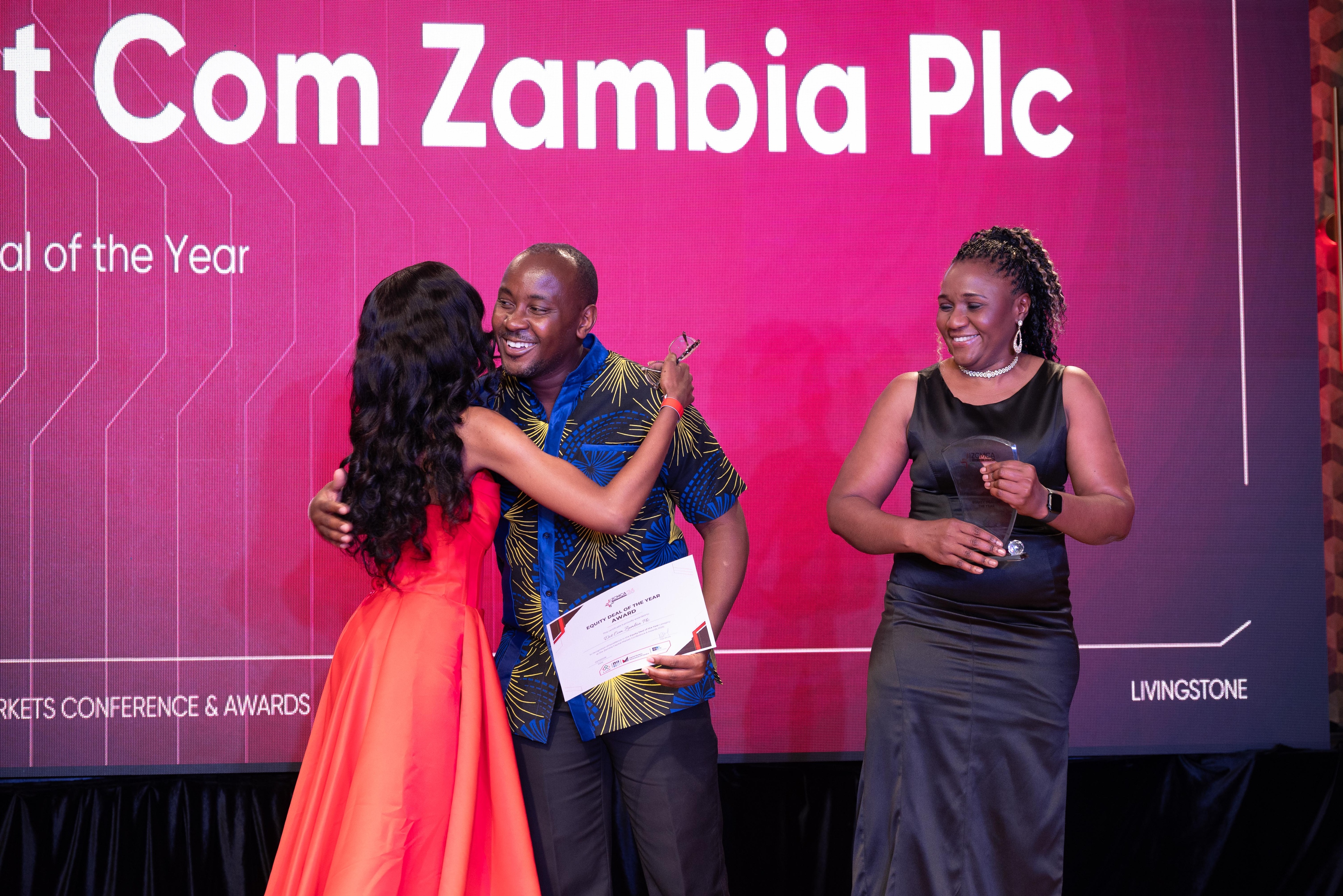 Celebrations as Dot Com Zambia PLC receives the award